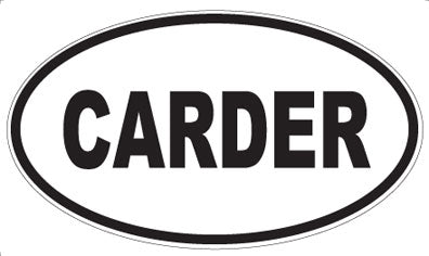 CARDER - Oval Magnet