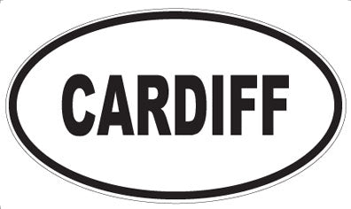 CARDIFF - Oval Magnet