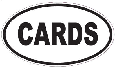 CARDS - Oval Magnet