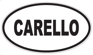 CARELLO - Oval Sticker
