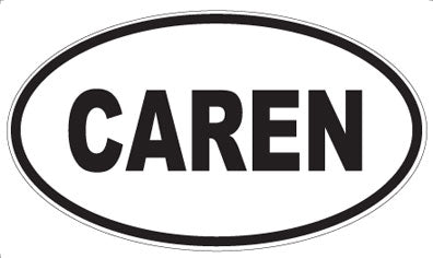 CAREN - Oval Magnet