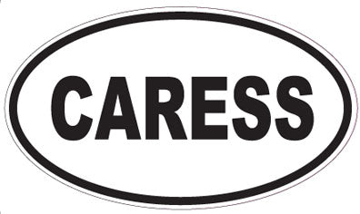 CARESS - Oval Sticker