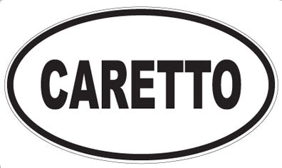 CARETTO - Oval Sticker