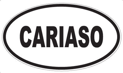 CARIASO - Oval Sticker
