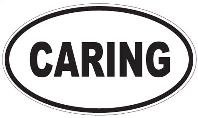 CARING - Oval Sticker