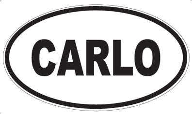 CARLO - Oval Sticker