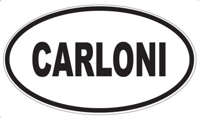 CARLONI - Oval Sticker