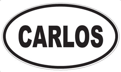 CARLOS - Oval Magnet