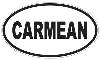CARMEAN - Oval Sticker