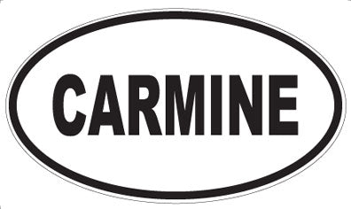 CARMINE - Oval Sticker