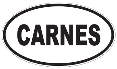CARNES - Oval Magnet