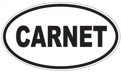CARNET - Oval Sticker