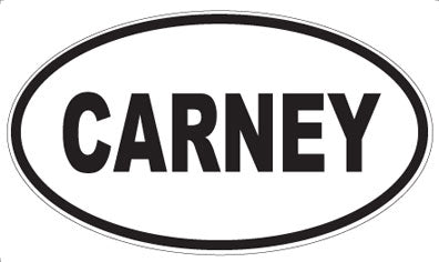 CARNEY - Oval Magnet