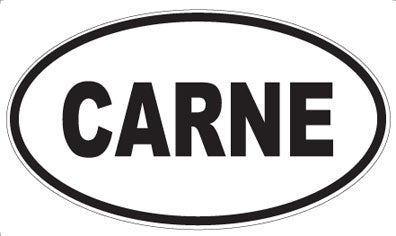 CARNE - Oval Magnet