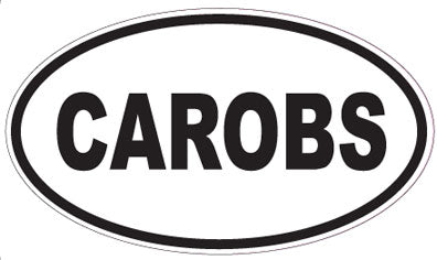 CAROBS - Oval Sticker