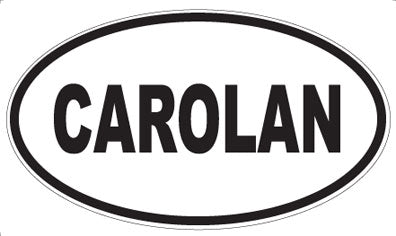 CAROLAN - Oval Sticker
