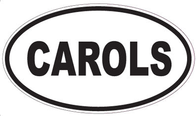 CAROLS - Oval Sticker