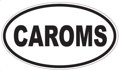 CAROMS - Oval Sticker