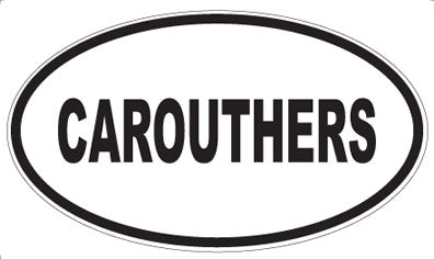 CAROUTHERS - Oval Sticker