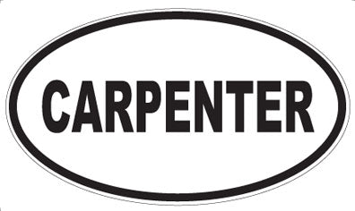 CARPENTER - Oval Magnet