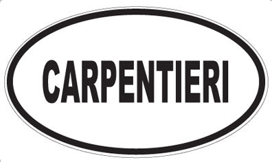 CARPENTIERI - Oval Magnet