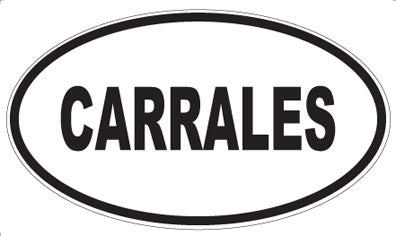 CARRALES - Oval Sticker