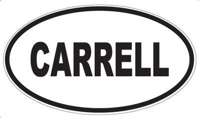 CARRELL - Oval Sticker