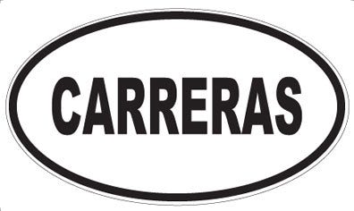 CARRERAS - Oval Magnet