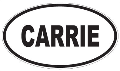 CARRIE - Oval Sticker