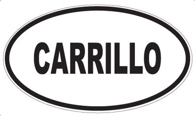 CARRILLO - Oval Sticker