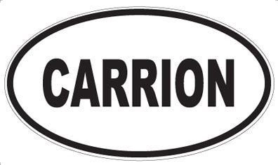 CARRION - Oval Sticker