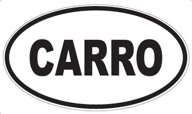 CARRO - Oval Sticker