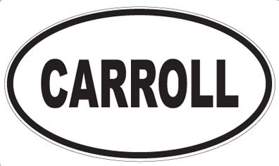 CARROLL - Oval Sticker
