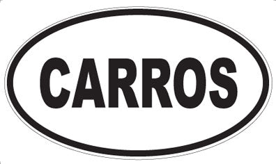 CARROS - Oval Sticker