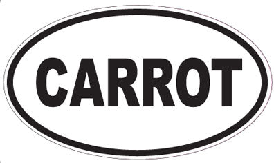 CARROT - Oval Sticker