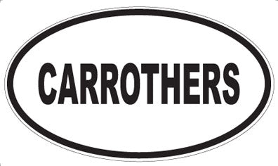 CARROTHERS - Oval Sticker