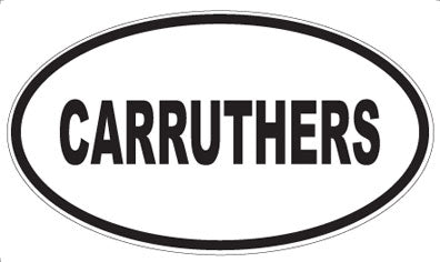 CARRUTHERS - Oval Sticker