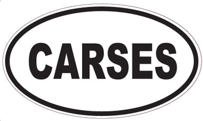 CARSES - Oval Sticker