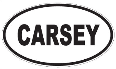 CARSEY - Oval Sticker