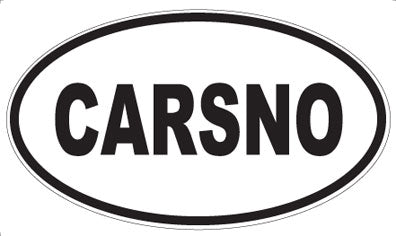 CARSNO - Oval Sticker