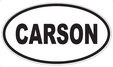 CARSON - Oval Sticker
