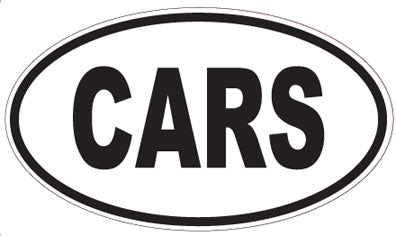 CARS - Oval Sticker