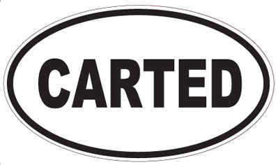 CARTED - Oval Sticker