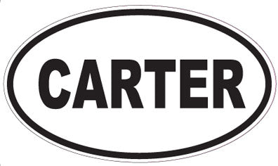 CARTER - Oval Sticker