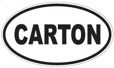 CARTON - Oval Sticker