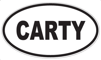 CARTY - Oval Sticker