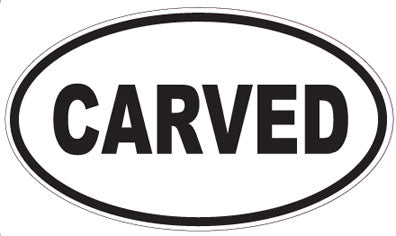 CARVED - Oval Sticker