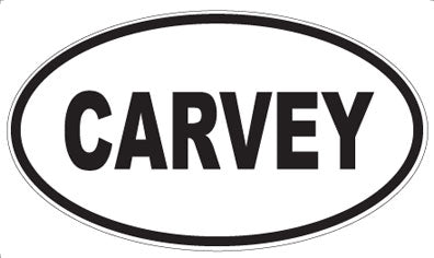 CARVEY - Oval Sticker