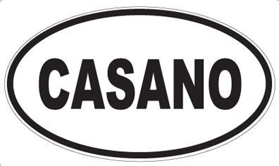 CASANO - Oval Sticker