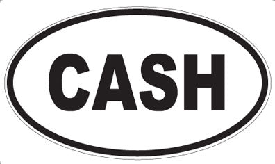 CASH - Oval Magnet